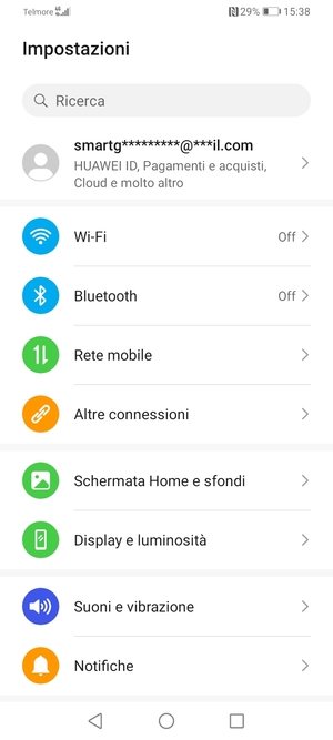 Seleziona Rete mobile