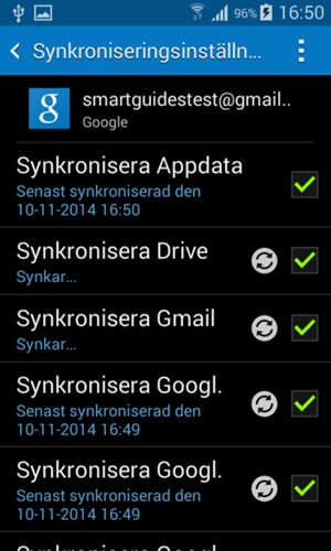 Dina kontakter från Google kommer nu att synkroniseras med din telefon