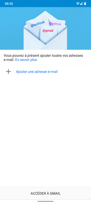 Sélectionnez Ajouter une adresse e-mail