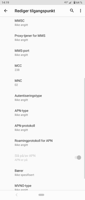 Bla ned og skriv inn MMS-informasjon