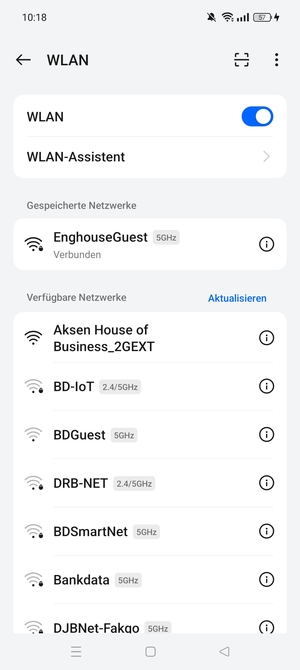 Sie sind nun mit dem WLAN-Netzwerk verbunden