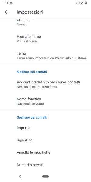 Scorri e seleziona Importa