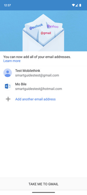 Select TAKE ME TO GMAIL