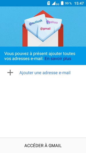Sélectionnez Ajouter une adresse e-mail