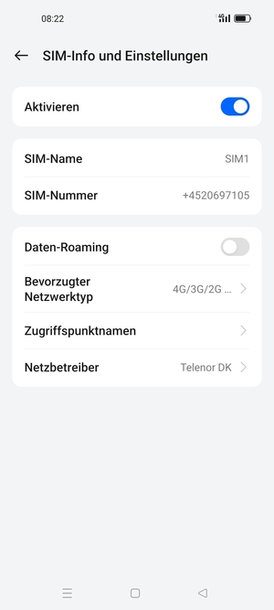 Um das Netzwerk zu wechseln, falls Probleme auftreten, wählen Sie Netzbetreiber