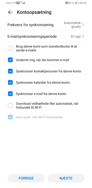 Vælg NÆSTE