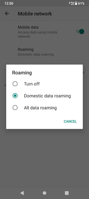 Select your preferred option