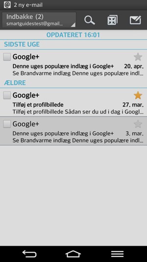 Din Gmail/Hotmail er klar til brug