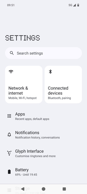 Select Network & internet