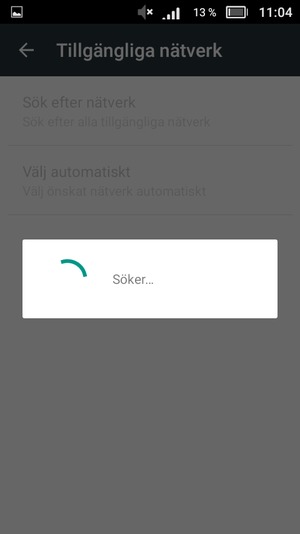 Vänta på att sökningen avslutas