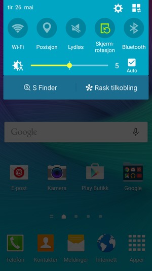 Velg Innstillinger-knappen