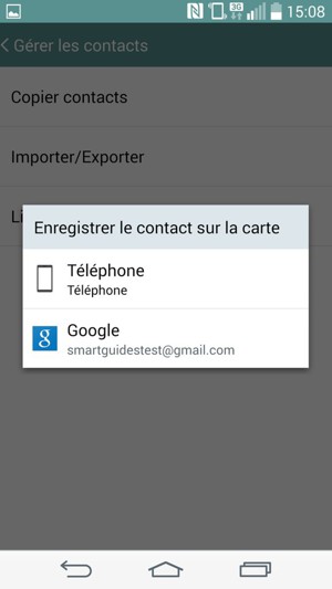 Sélectionnez votre compte Google