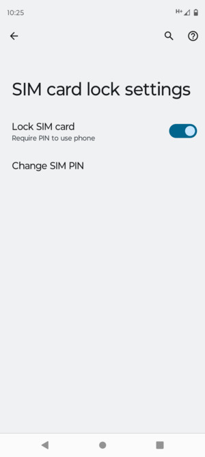 Select Change SIM PIN