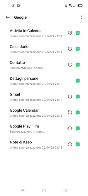 Le tue informazioni verranno sincronizzate