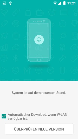 Wählen Sie ÜBERPRÜFEN NEUE VERSION
