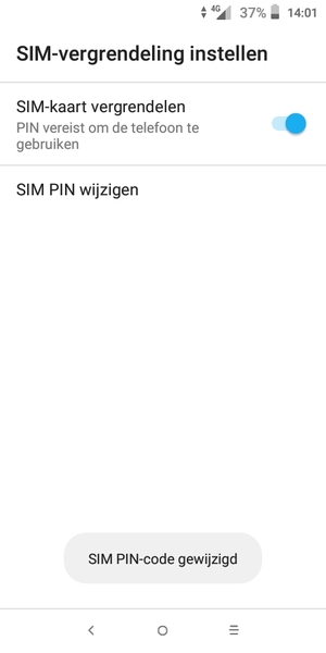 Uw SIM PIN-code is gewijzigd