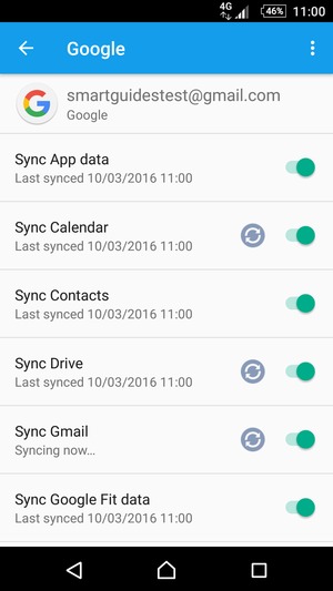 Your information will be synchronised