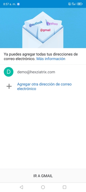 Seleccione IR A GMAIL