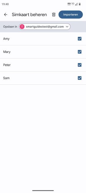 Selecteer Importeren