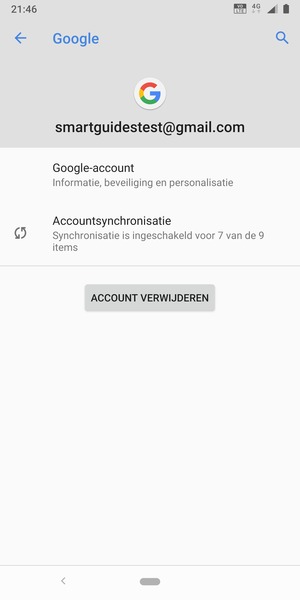Selecteer Accountsynchronisatie