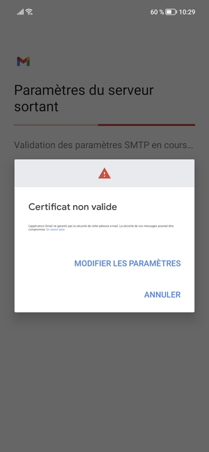 Sélectionnez MODIFIER LES PARAMÈTRES