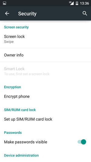 Select Set up SIM/RUIM card lock