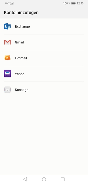 Wählen Sie Gmail