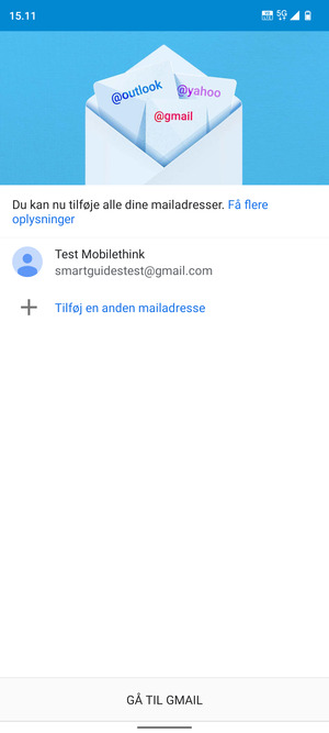 Vælg GÅ TIL GMAIL