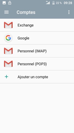 Sélectionnez Google