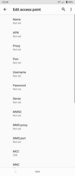 Enter Internet information