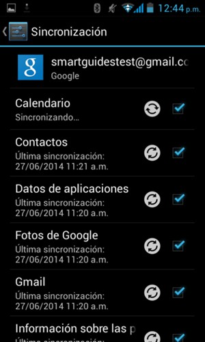 Su información será sincronizada