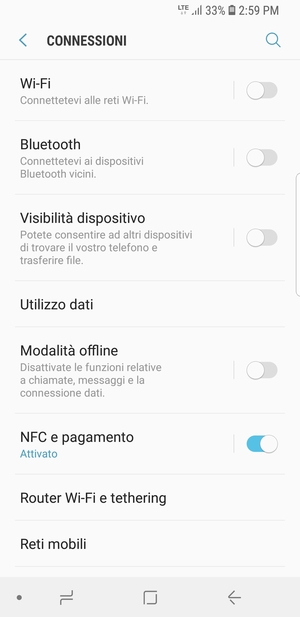 Seleziona Reti mobili