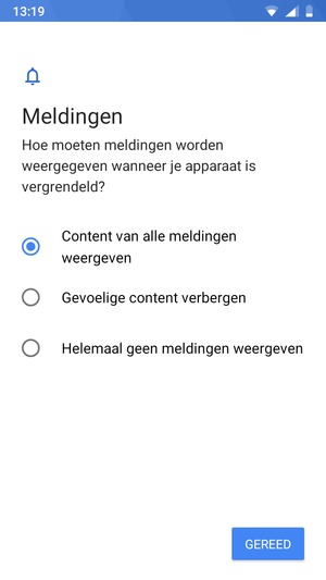 Selecteer uw voorkeursoptie en selecteer GEREED
