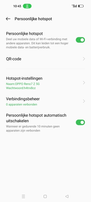 Uw telefoon is nu geïnstalleerd voor gebruik als modem
