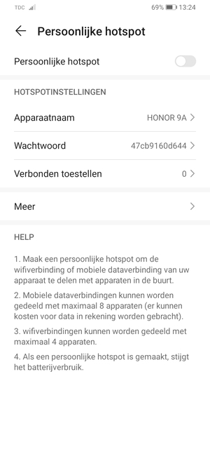 Selecteer Wachtwoord