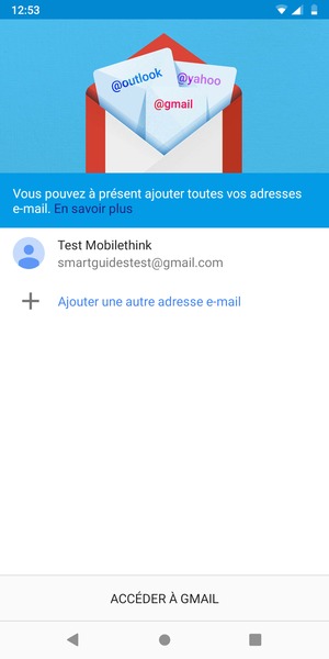 Sélectionnez ACCÉDER  À GMAIL
