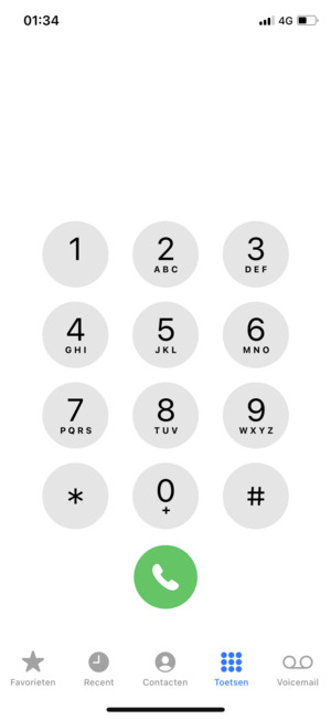 Selecteer Voicemail