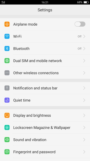 Select Dual SIM and mobile network