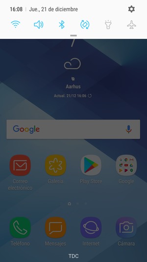 Deslice hacia abajo el menú superior de nuevo