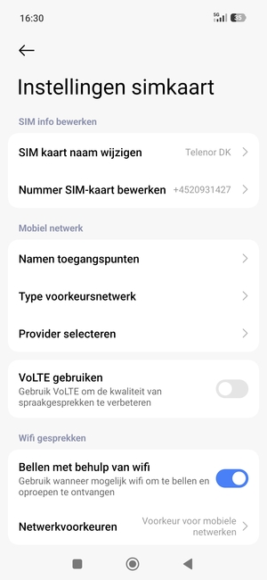 Selecteer Type voorkeursnetwerk