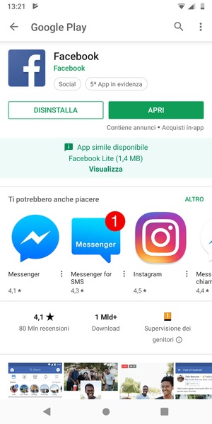 Seleziona APRI