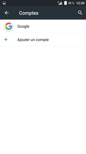 Sélectionnez Google
