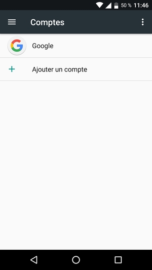 Sélectionnez Google