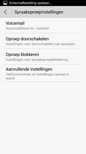 Selecteer Voicemail