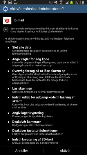 Vælg Aktivér