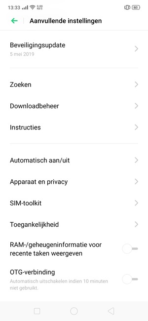 Scroll naar en selecteer Apparaat en privacy