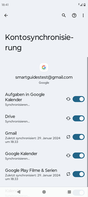 Ihre Daten werden synchronisiert