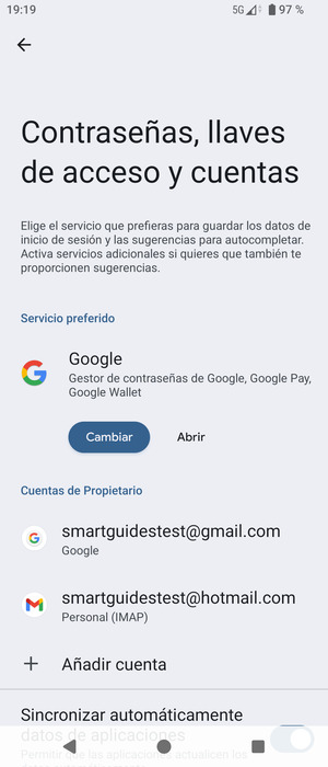 Seleccione su cuenta Google