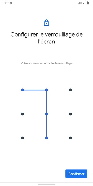 Dessinez de nouveau le schéma de déverrouillage et sélectionnez Confirmer
