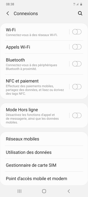 Sélectionnez Wi-Fi